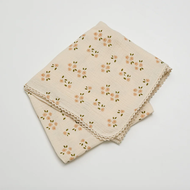 Organic Muslin Swaddle - Daisy
