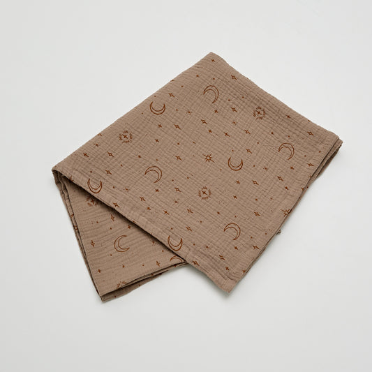 Organic Muslin Swaddle - Night Sky